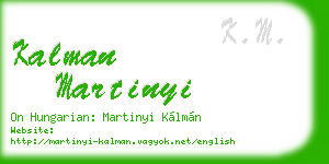 kalman martinyi business card